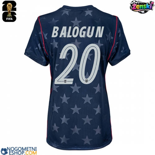 Ženski Nogometni dresi Združene države Folarin Balogun #20 Gostujoči SP 2026 Kratek Rokav